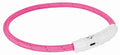 Trixie Lichtgevende Halsband Hond Flash Usb Tpu / Nylon Roze