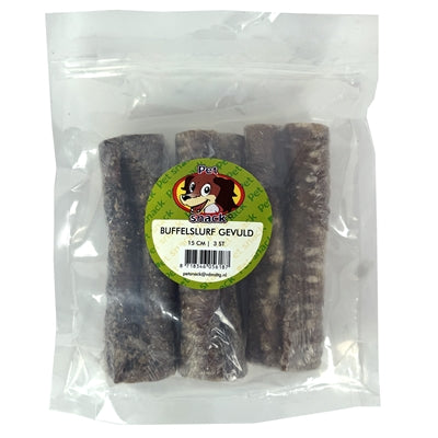 Petsnack Buffelslurf Gevuld