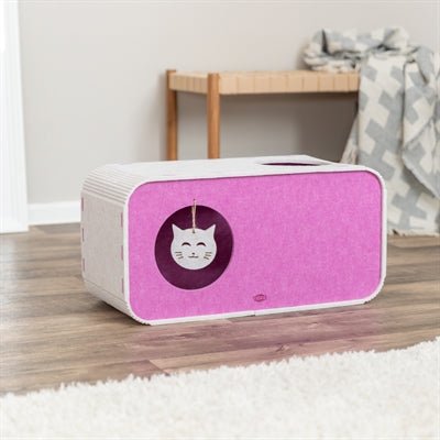 Trixie Speelbox Merle Vierkant Vilt Zand / Roze